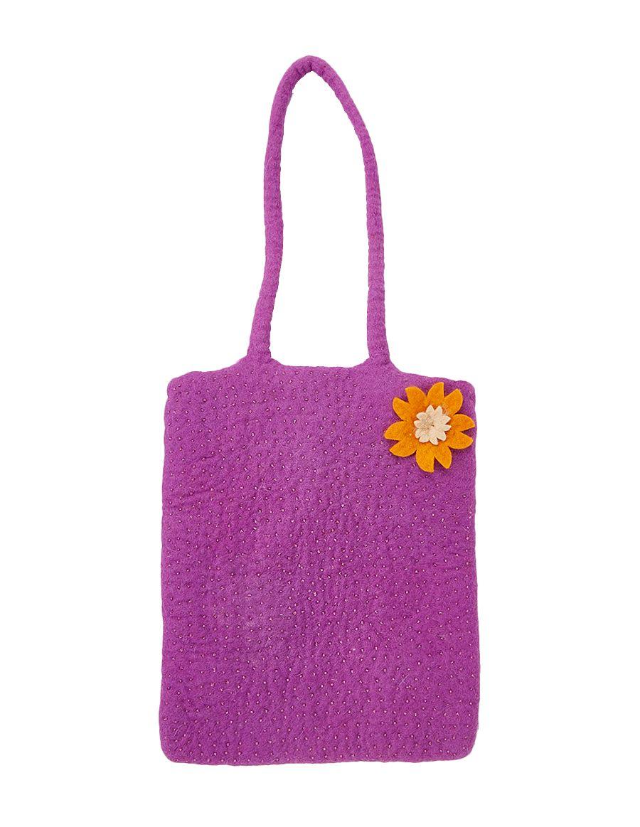 PINK FELT BEADED FILE BAG image