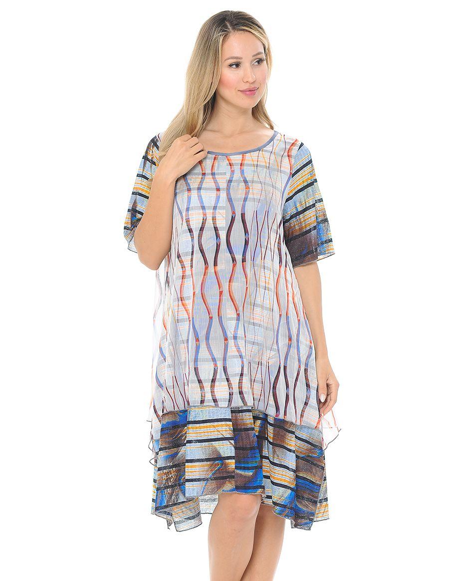 Multicolor Layered Dress