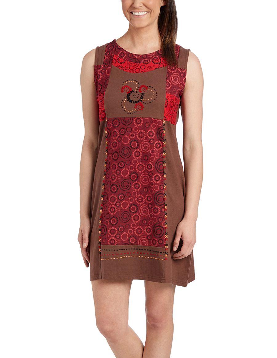 Sleeveless Empire Waist Cotton Dress image