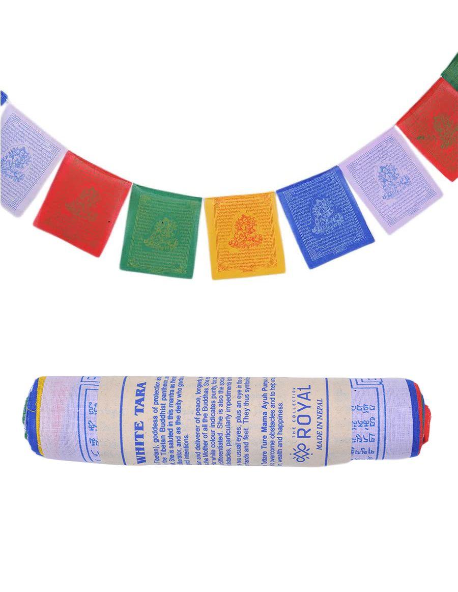 White Tara Prayer Flag Roll image