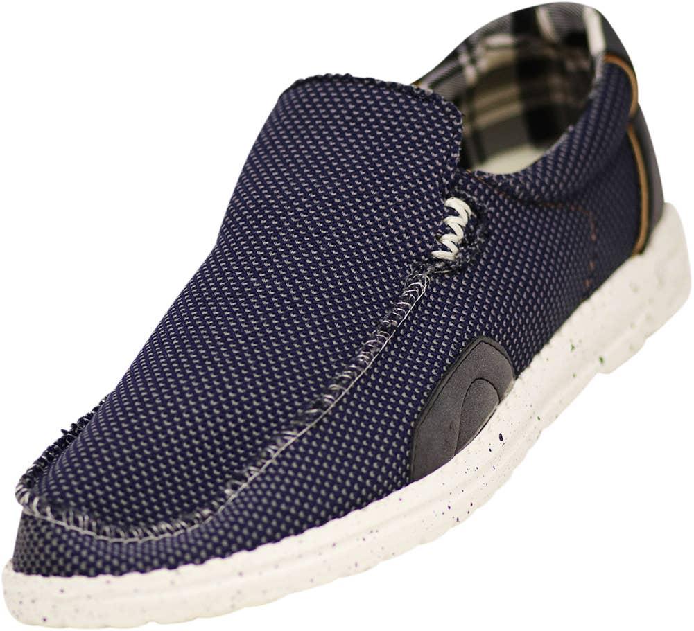 Norty Mens 8-13 Navy Slip-On Boat Shoes Prepack image