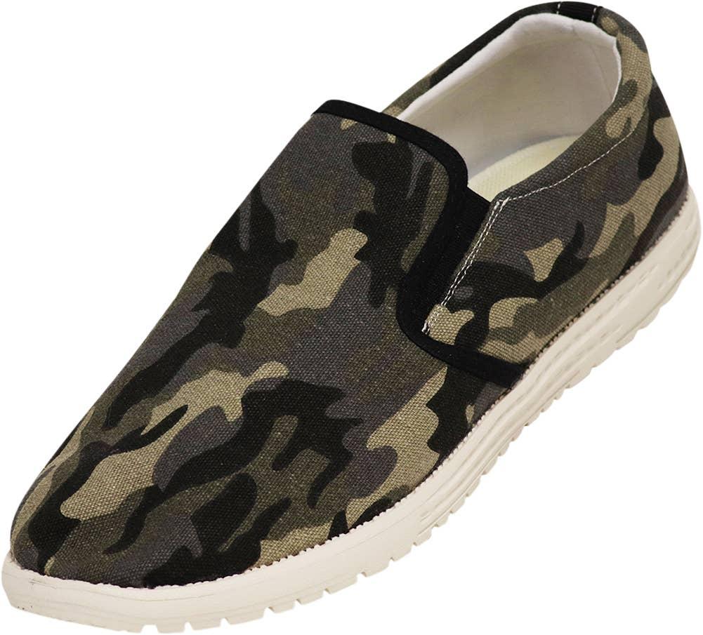 Norty Mens 8-13 Camo Slip-On Boat Shoes Prepack image