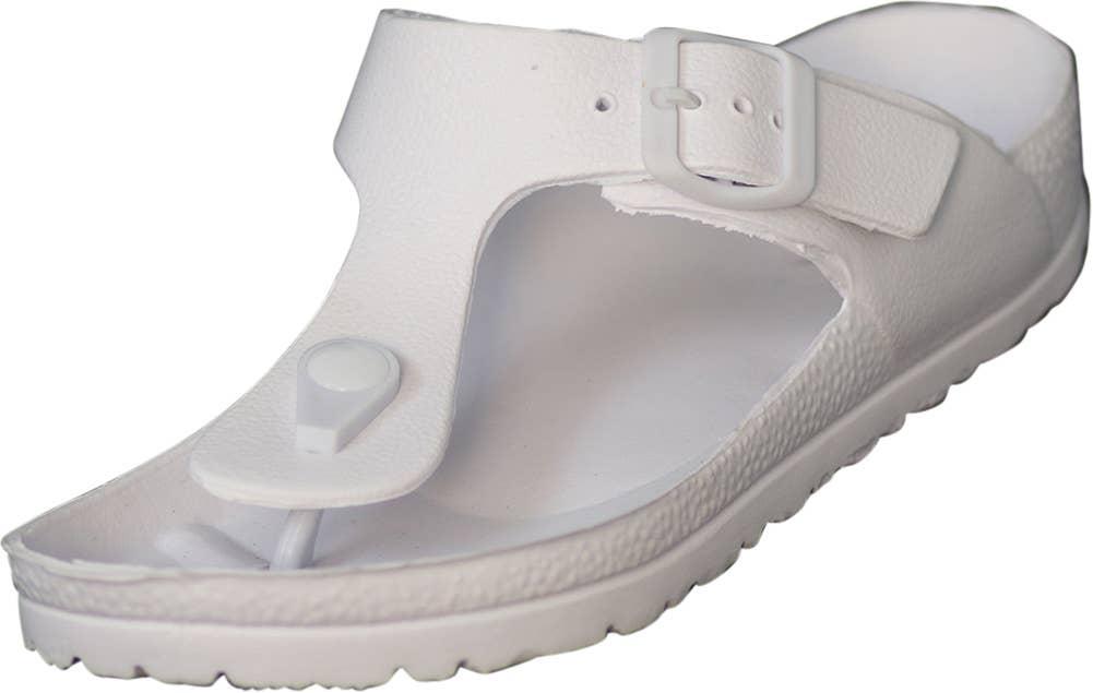 Norty Womens Flip Flop Clog White C1203W Prepack image