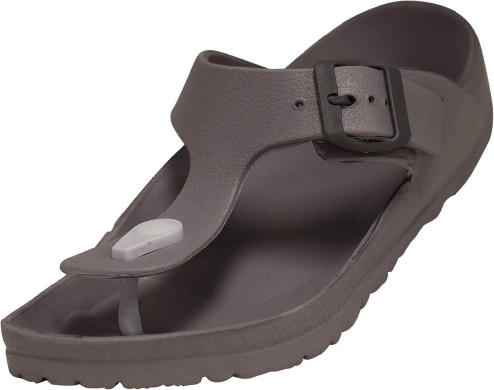 Norty Womens Flip Flop Clog Grey C1202W Prepack image