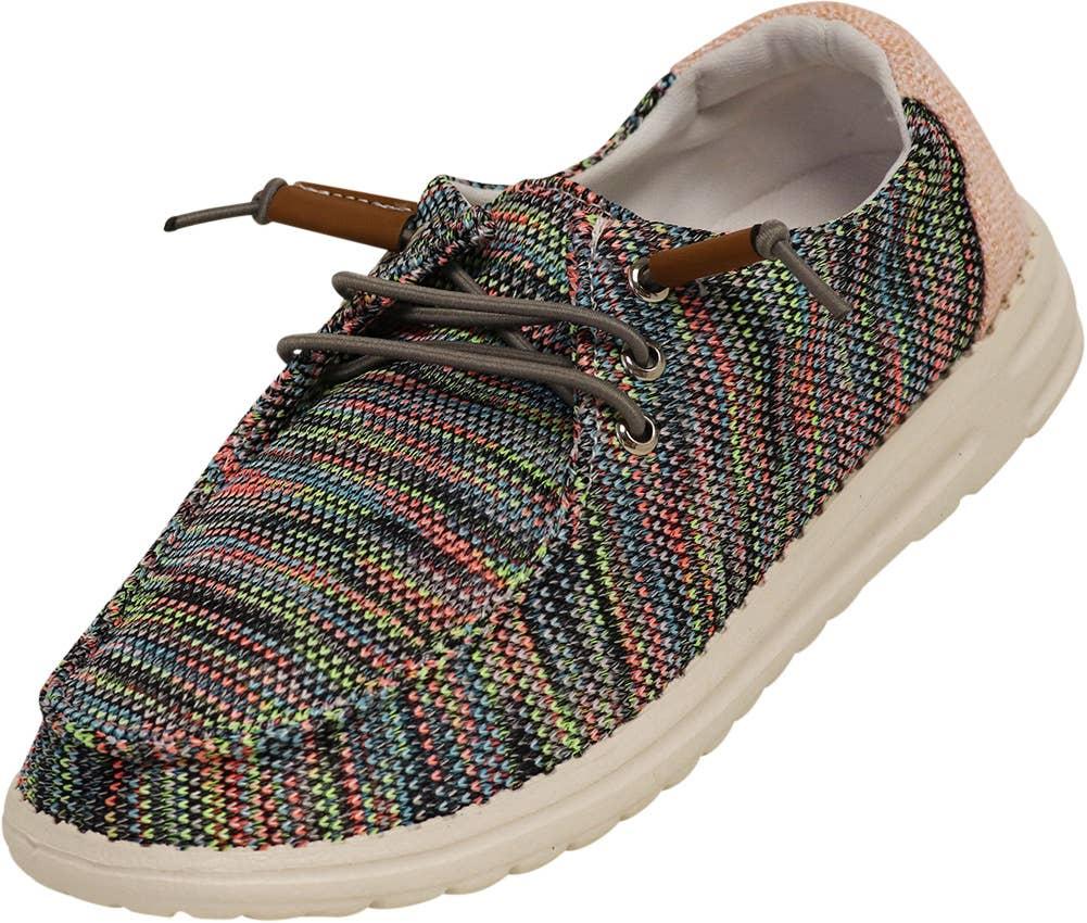 Norty Boys 11-4 Green Lace Canvas Boat Shoes 15689K Prepack image