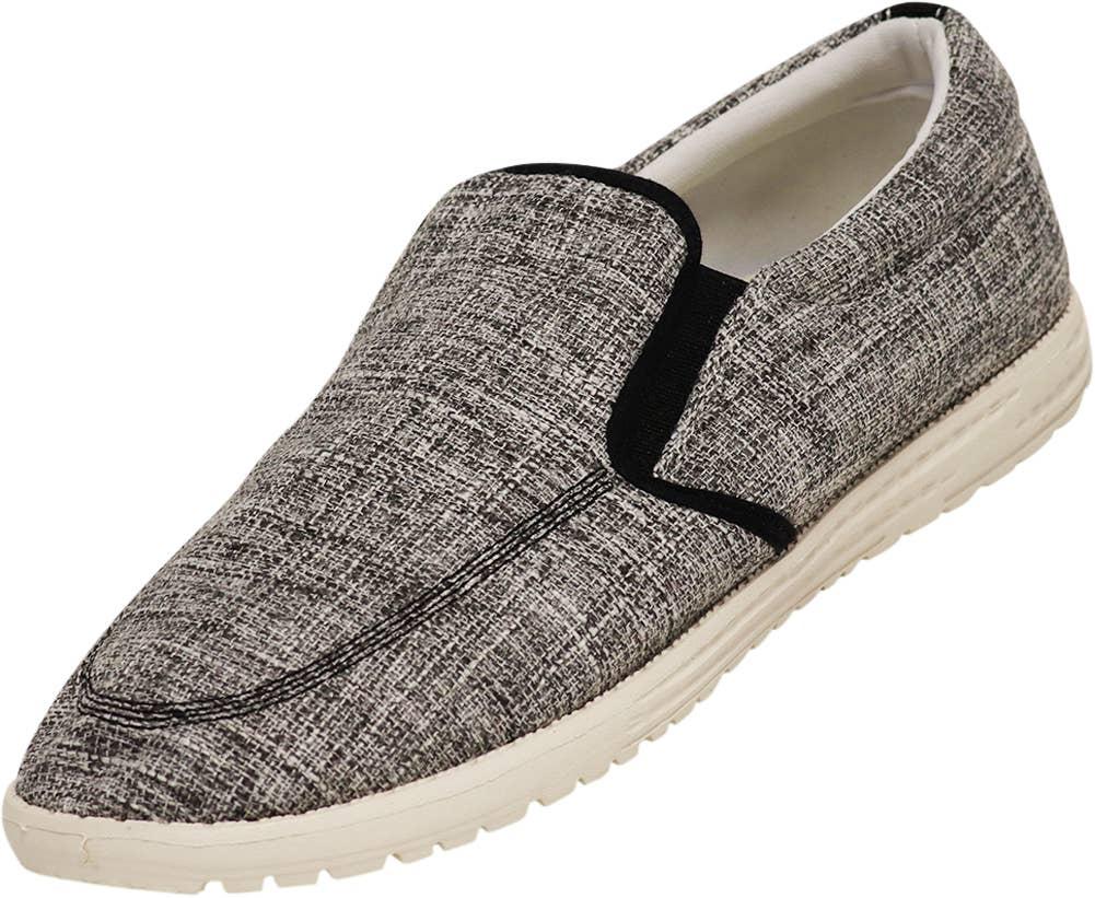 Norty Mens 8-13 Grey Slip-On Boat Shoes Prepack image