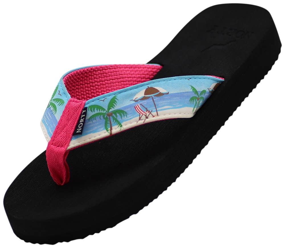 Norty Womens Resort Sandal Flip Flop By the Shore Prepack image