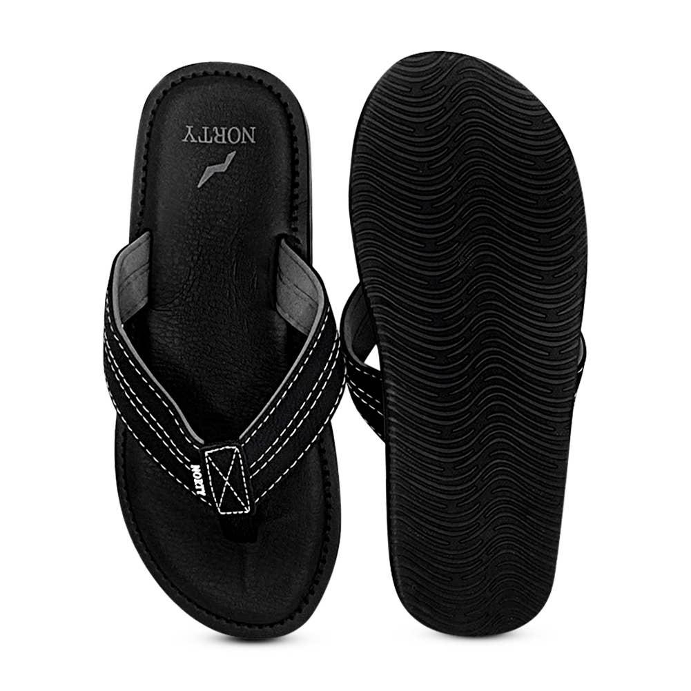 Norty MEN'S 8-13 ARCH SUPPORT SANDAL BLACK Prepack 11191 image