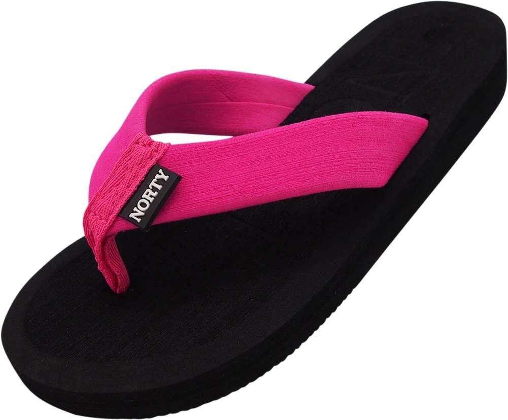 Norty WOMENS 5-10 SANDAL BLACK FUCHSIA Prepack C1008 image