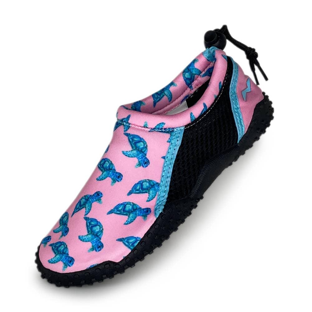 Norty Women's Water Shoe Pink Turtles, H1309L image