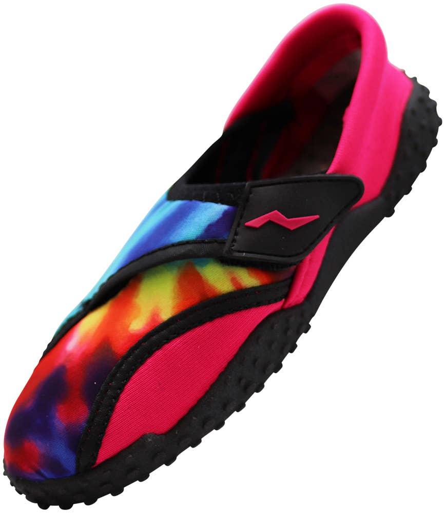 NORTY Tod Girl 5-10 Fuchsia Tie Dye Water Shoe 38958 Prepack image