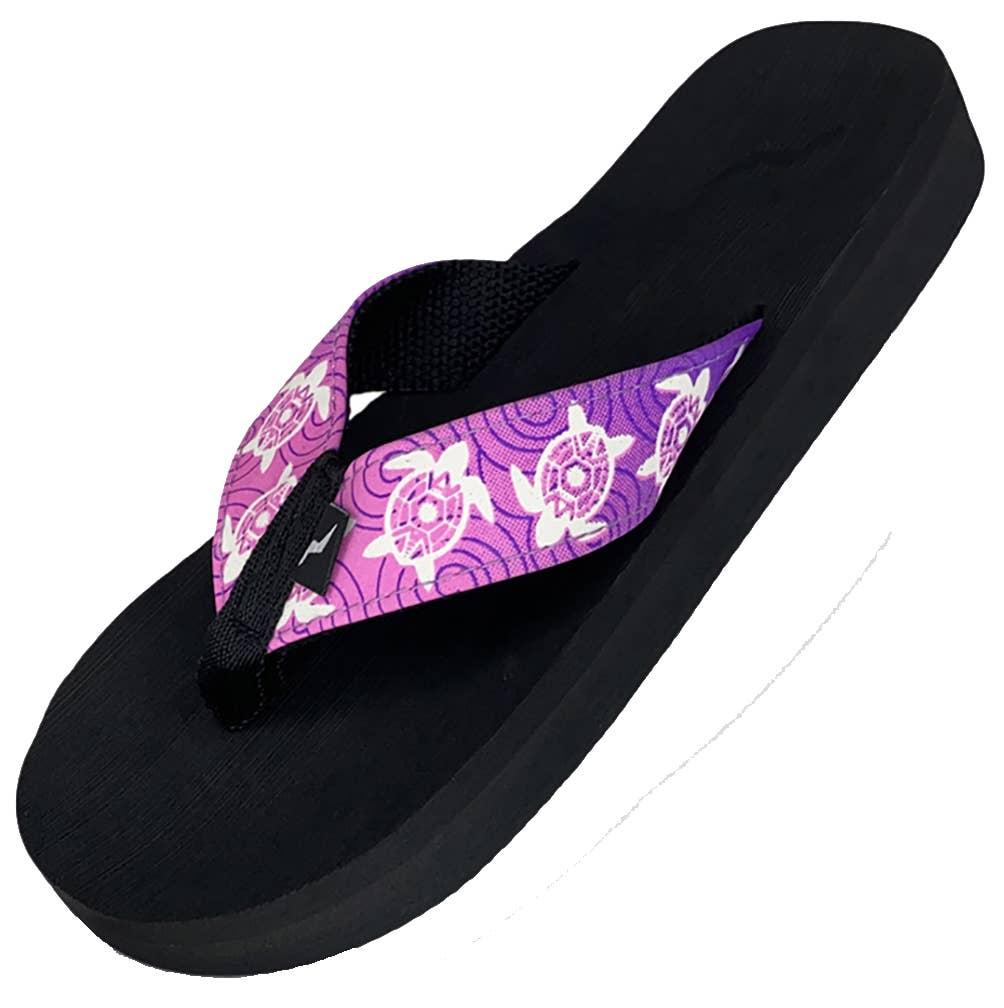 Norty Womens Resort Sandal Flip Flop Fuchsia Turtle Prepack image