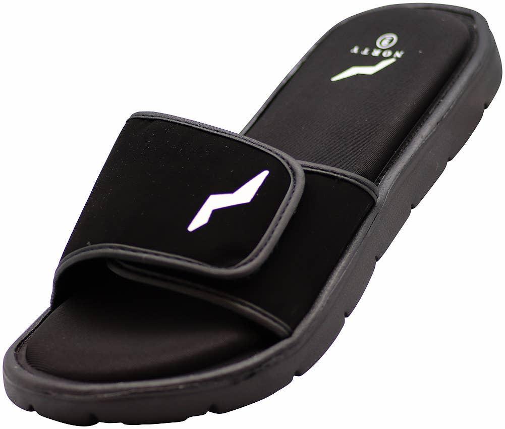 Norty WOMENS 5-10 MEM FOAM SANDAL BLACK Prepack image