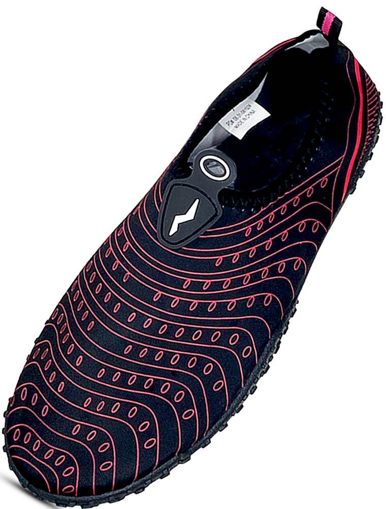 Norty Women's Water Shoe Black Fuchsia, H1105 image