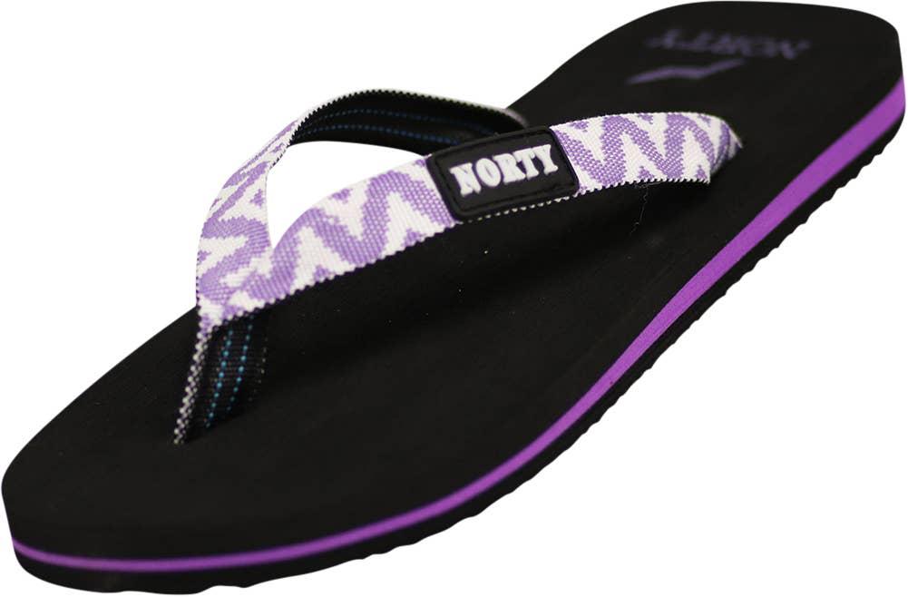 Norty WOMENS 6-11 SANDAL BLACK PURPLE Prepack 12100 image