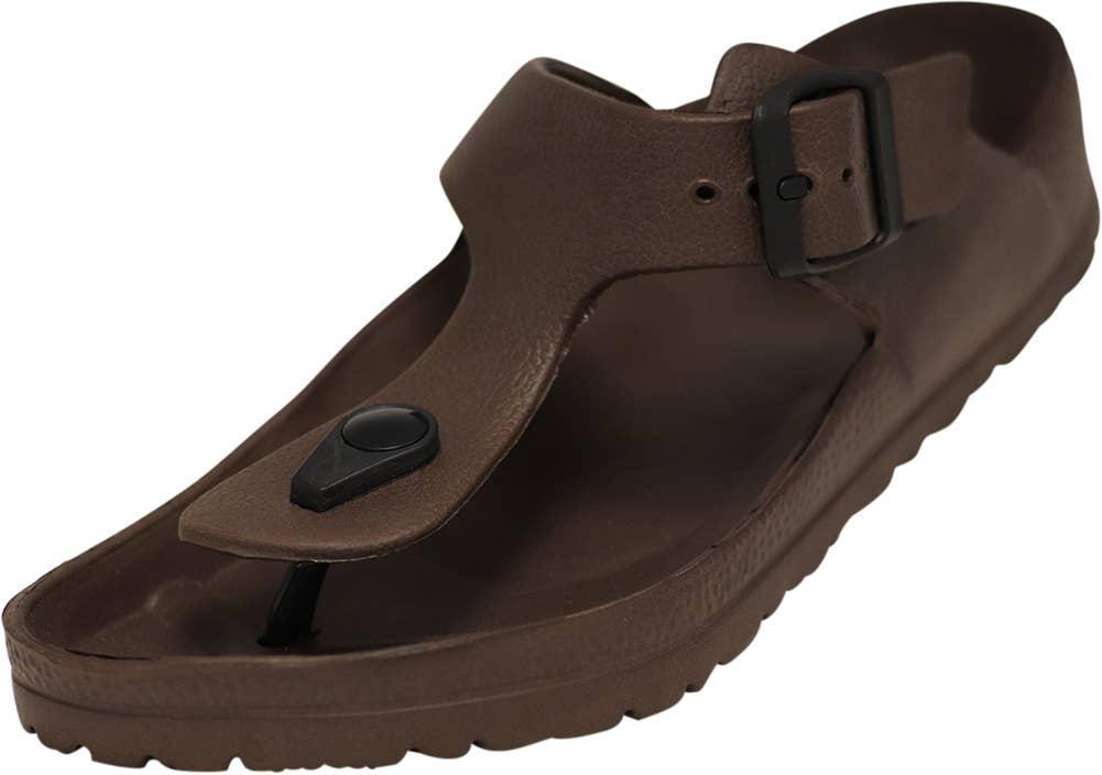 Norty Womens Flip Flop Clog Brown C1205W Prepack image