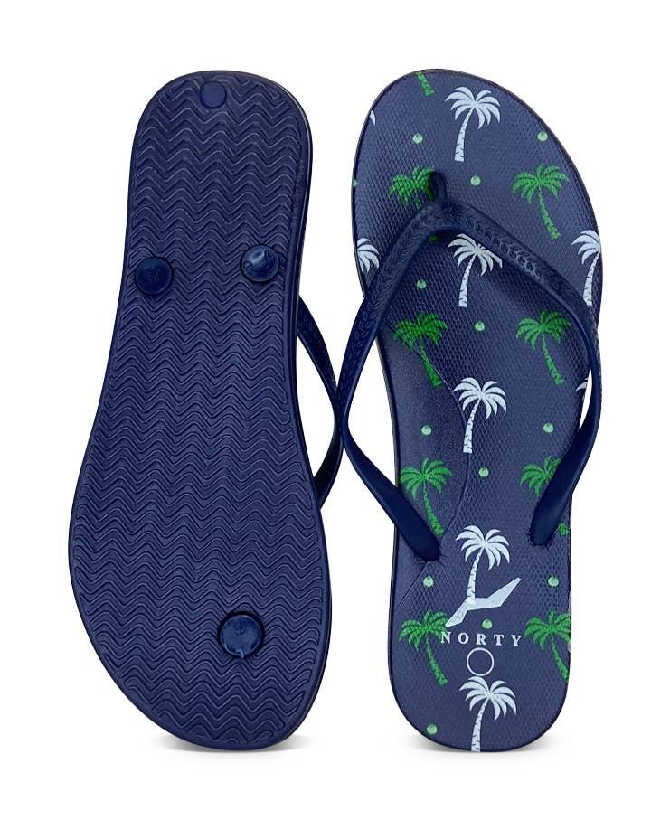 Norty Womens EVA Flip Flop Sandal Palm Tree Prepack 22019A image