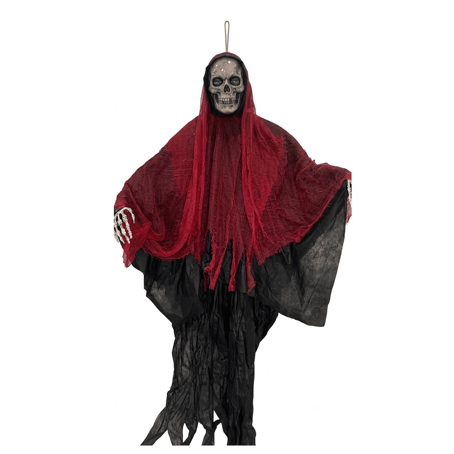 6-Foot Hanging Reaper Ghost with Light-Up Face & Skeleton Hands, Wholesale image