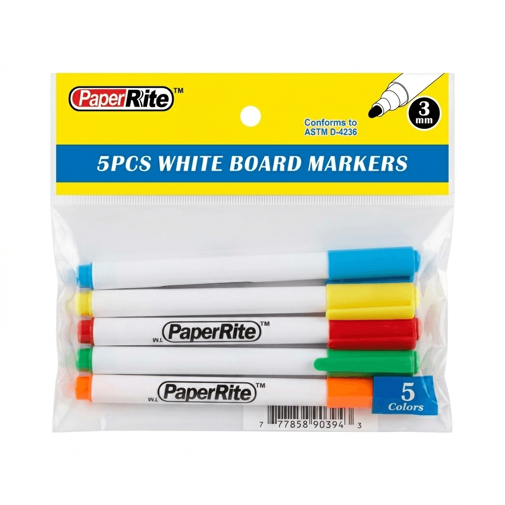 PaperRite 5-Piece Whiteboard Markers, Wholesale image