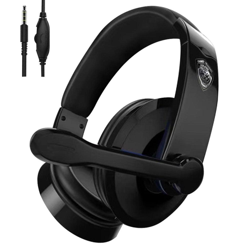 3.5mm Jack Wired Headphones, Over Ear Stereo Headset with Noise Reducing Boom Mic and in-Line Controls, for PS4/XBOX One/iPad/Latop/Mobile/Computer/Gaming HDSET-J07 image