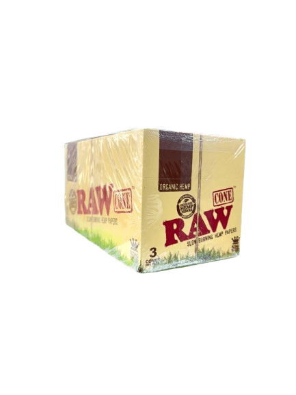 Raw Classic Organic 3 Cones Per Pack King Size