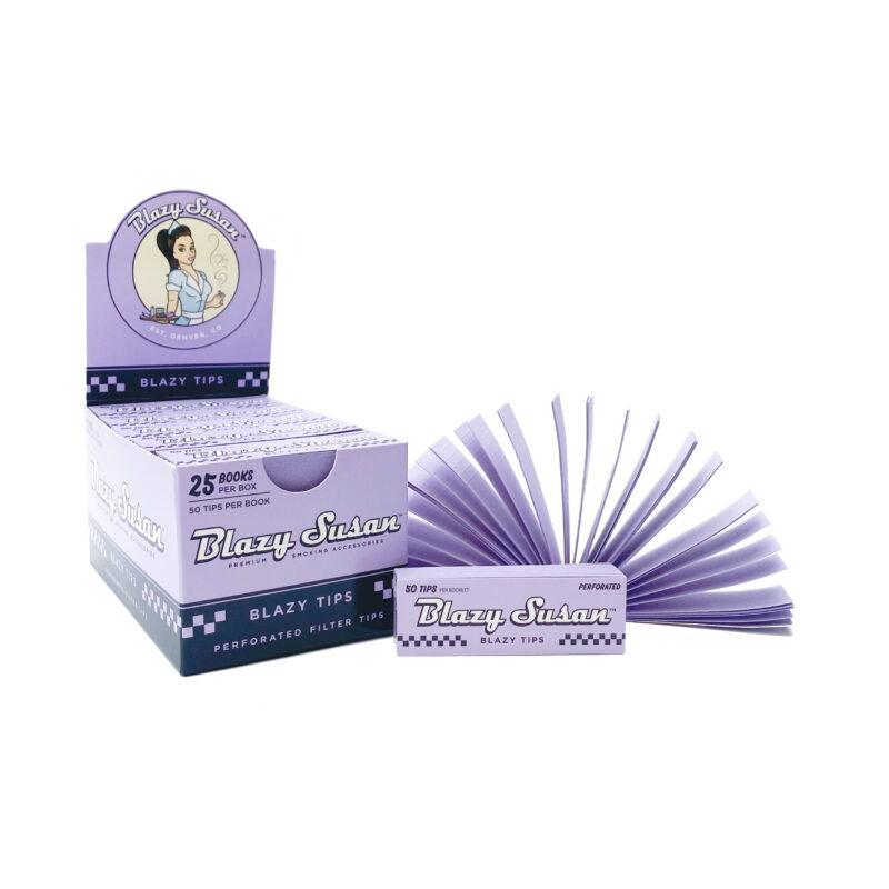 Blazy Susan Purple Filter Tips | Full Box image