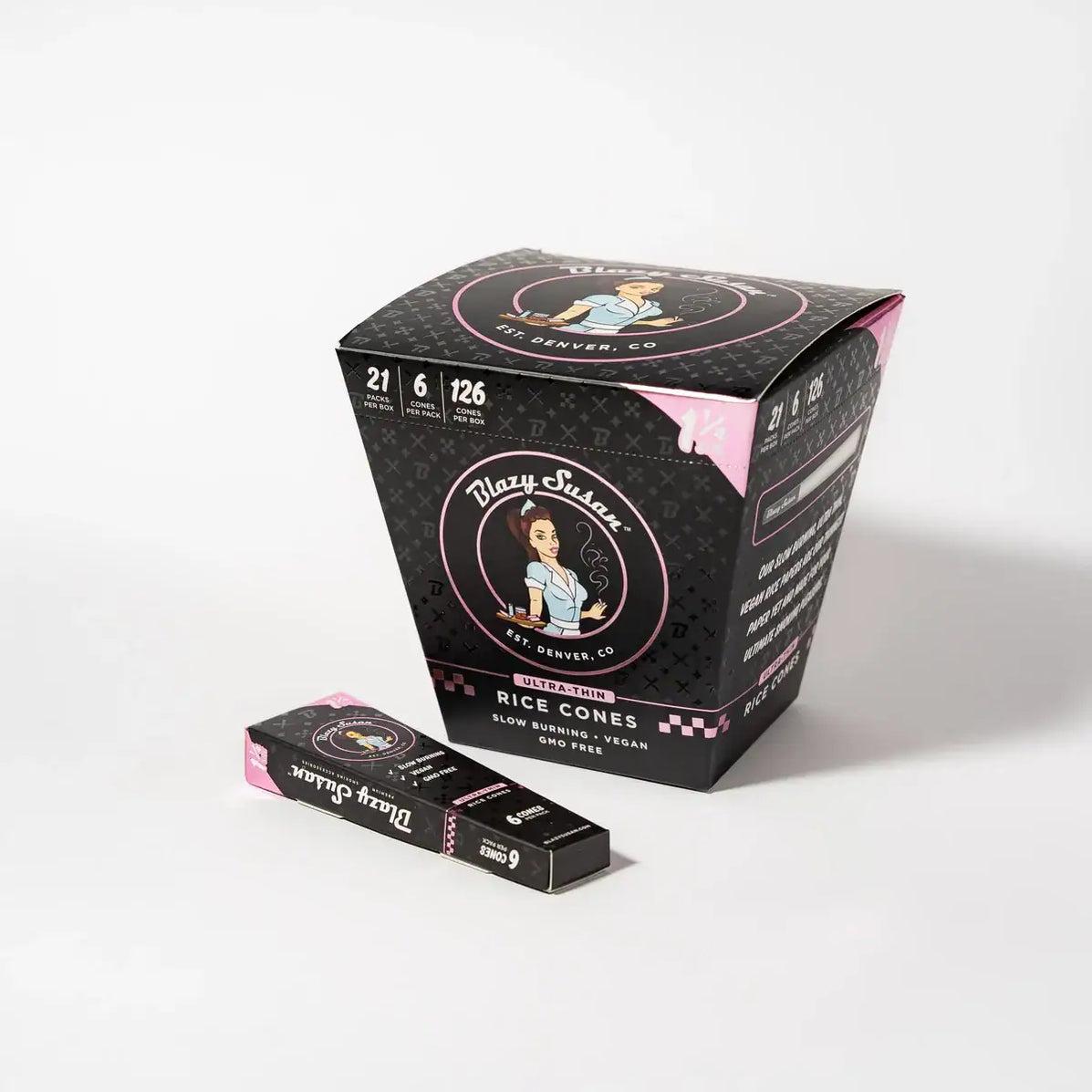 Blazy Susan Ultra Thin Rice Cones | 1 1/4 6PK 21CT Cones image