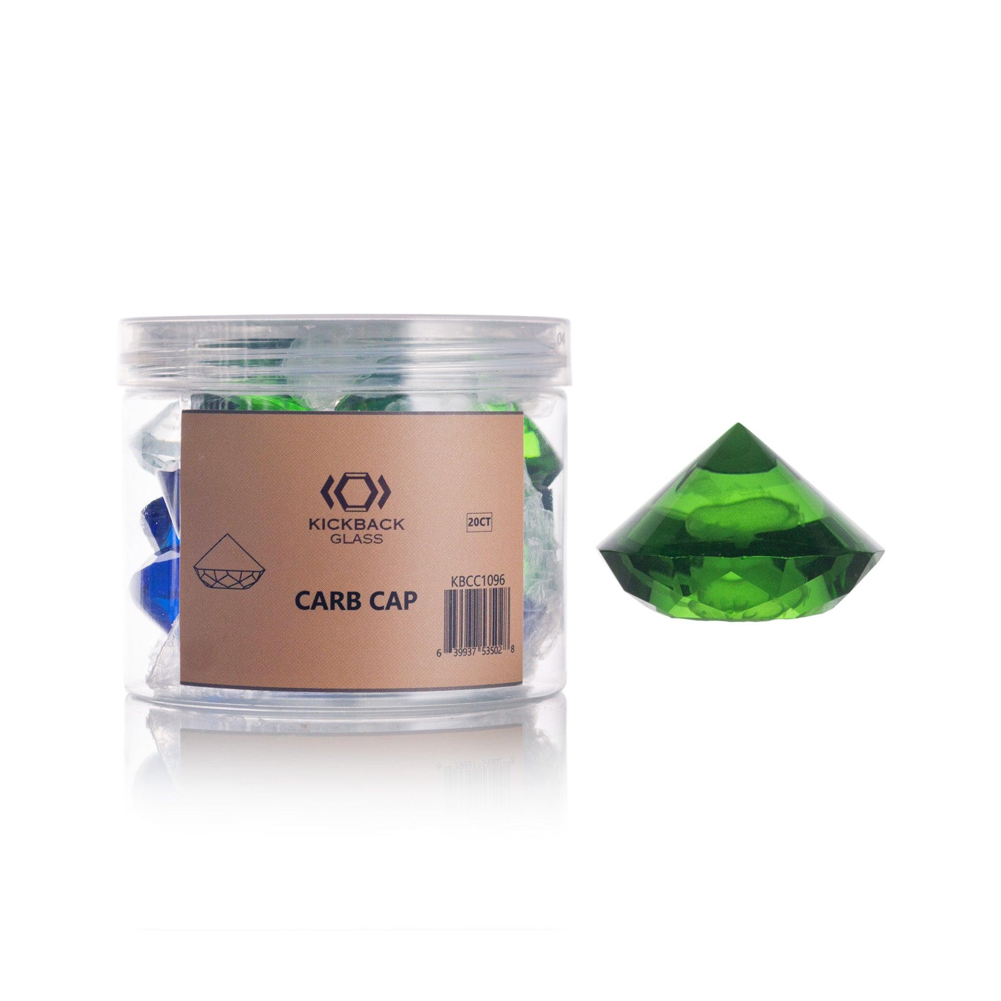 KICKBACK GLASS Diamond Cut Carb Caps | 20 Pack Dab Accessories image