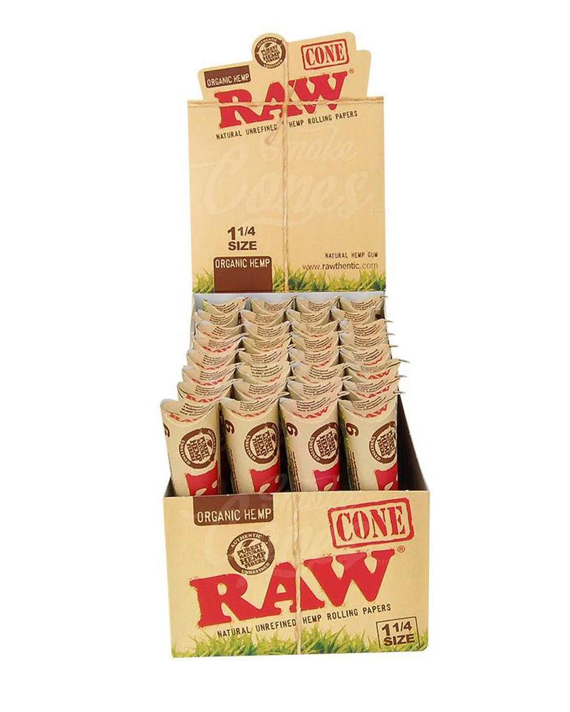 RAW Natural 1 ¼' Unrefined Pre Rolled Cones - 32 Pack image