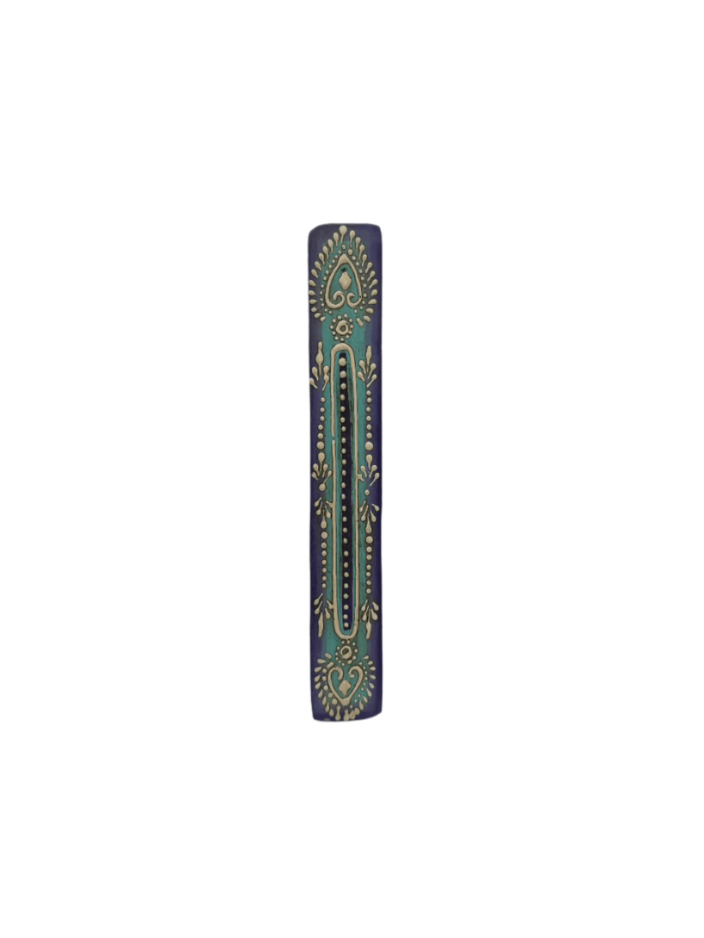 Blue Teal Wooden Incense Holder - 11 Inch Ashcatcher (Pack of 2) | Wholesale Aromatherapy & Gift Store Incense Burner image