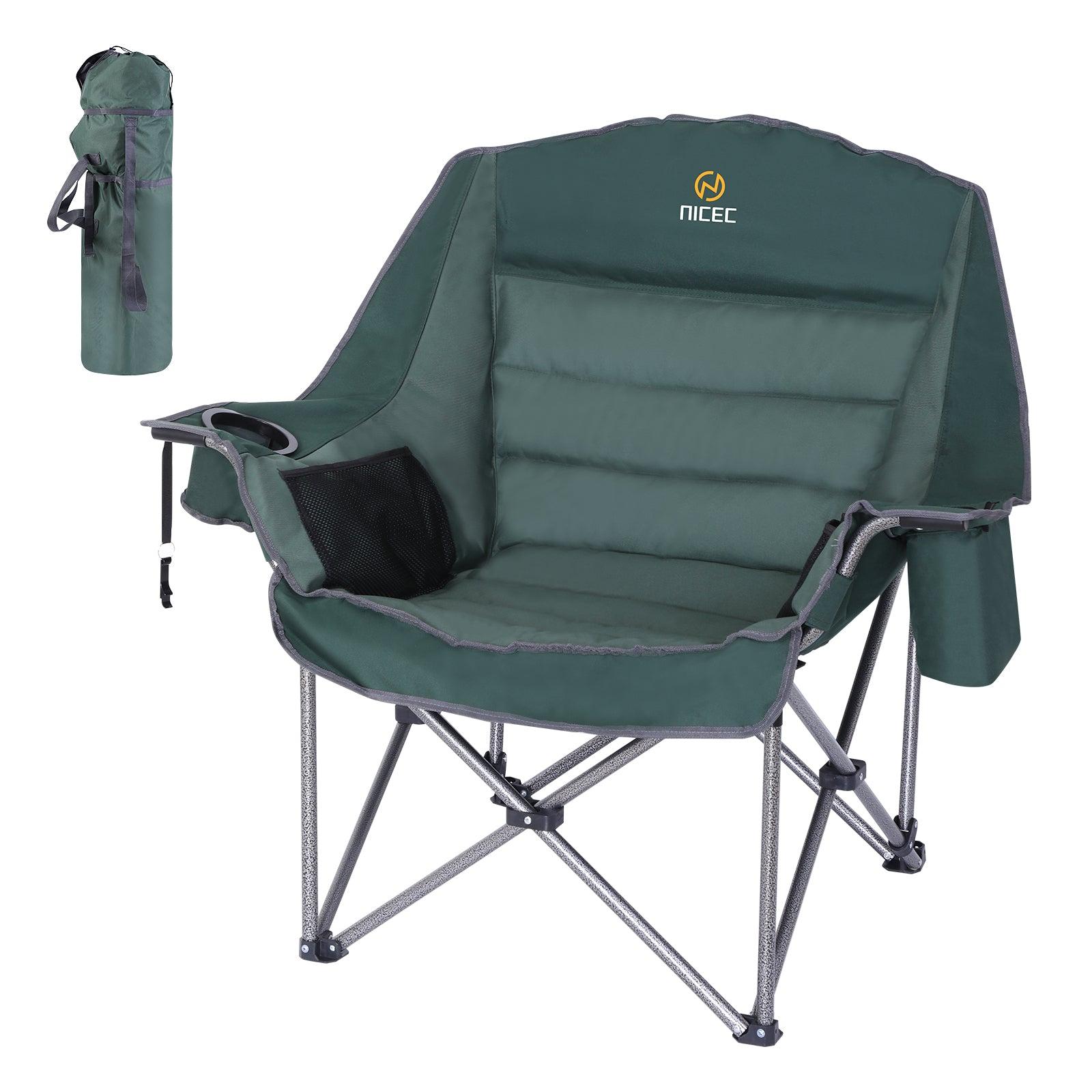 Nice C Extra-Large Camping Chair - Comfortable Outdoor Chair with Cup Holder & Cooler - 1 Pack image