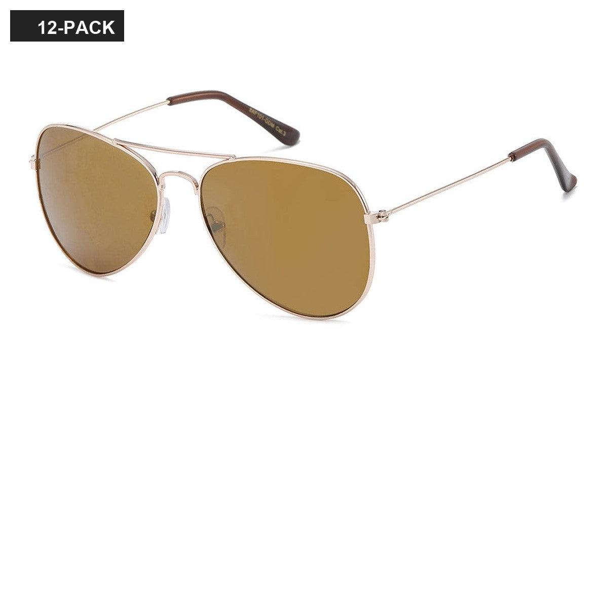 Air Force Aviator Unisex Wholesale Sunglasses AF101-GDM image