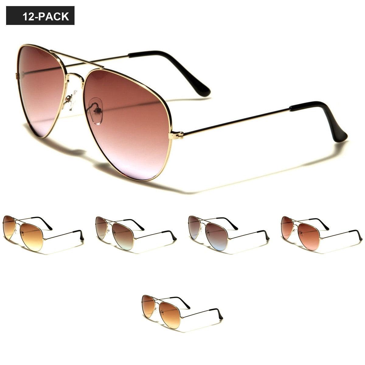 Air Force Aviator Unisex Wholesale Sunglasses AF101-GDGC image
