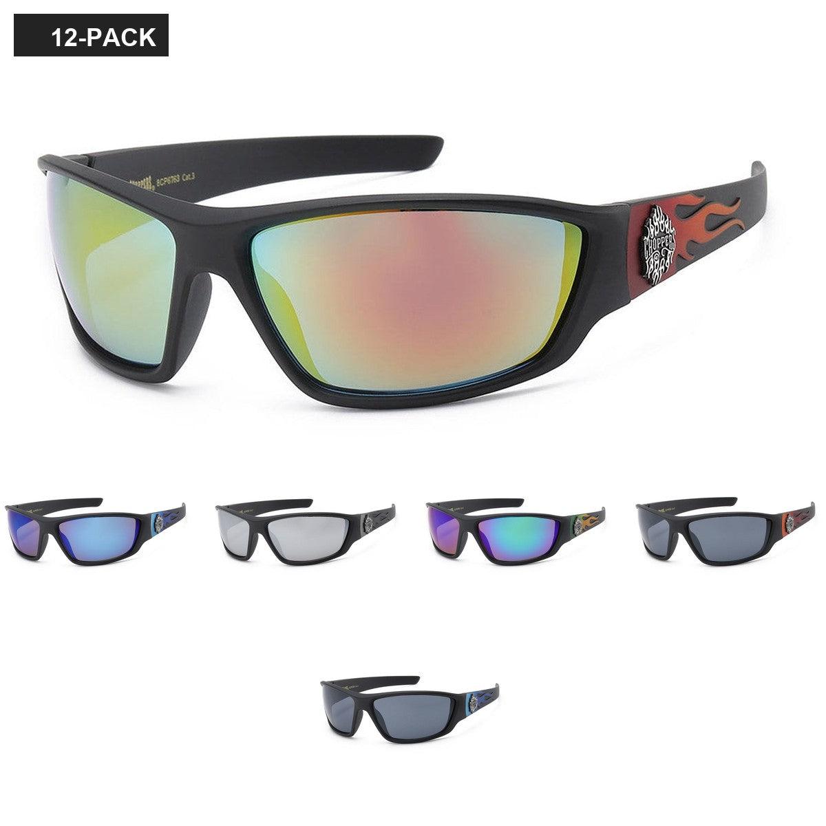Choppers Wrap Around Biker Bulk Sunglasses CP6763 image