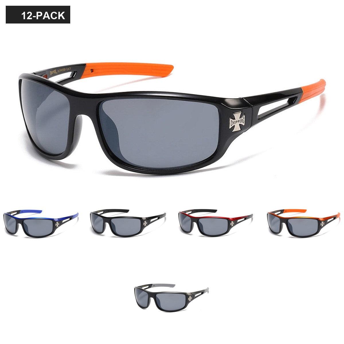 Choppers Wrap Around Biker Wholesale Sunglasses CP6759 image