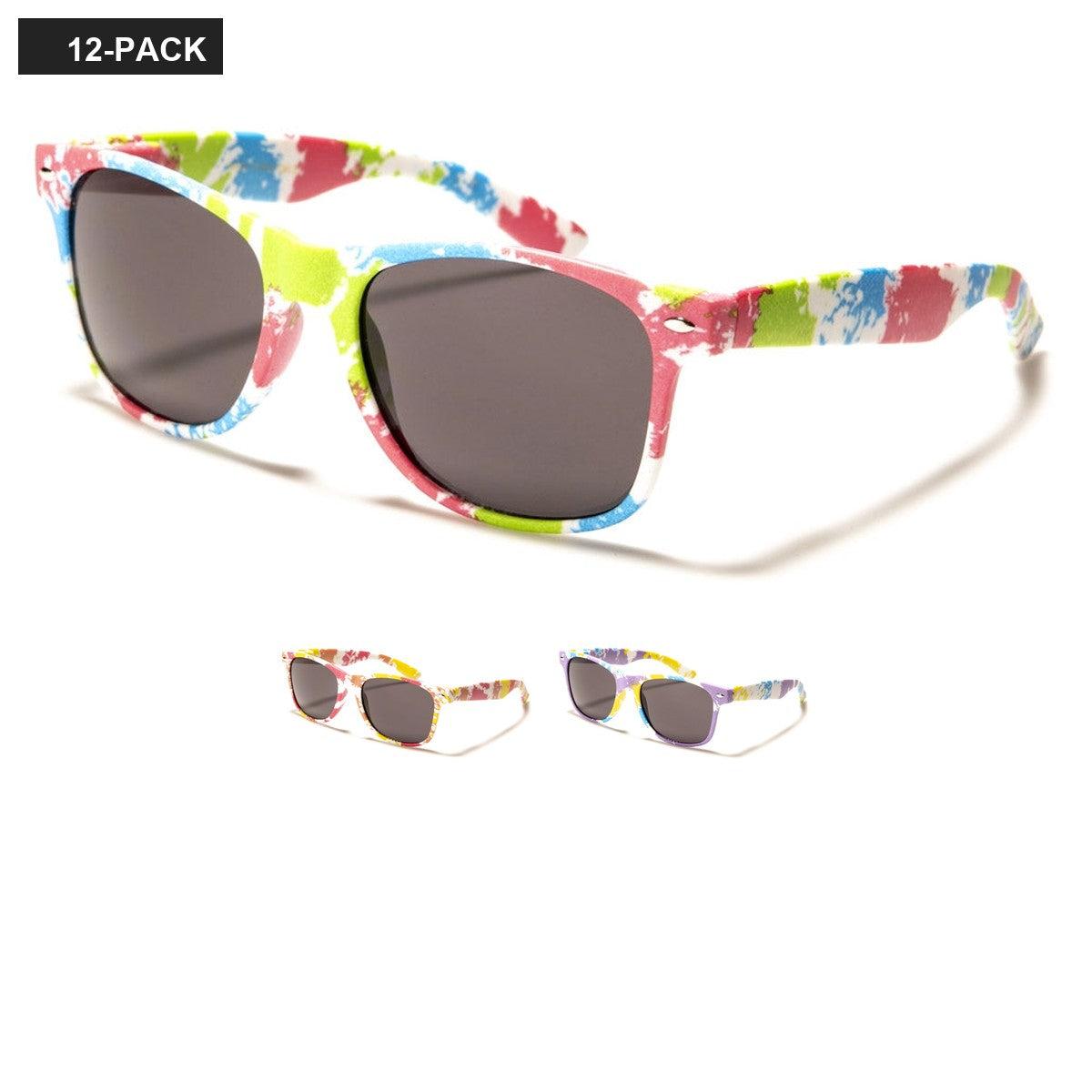 Classic Tie-Dye Retro Unisex Wholesale Sunglasses WF01-TYD2 image