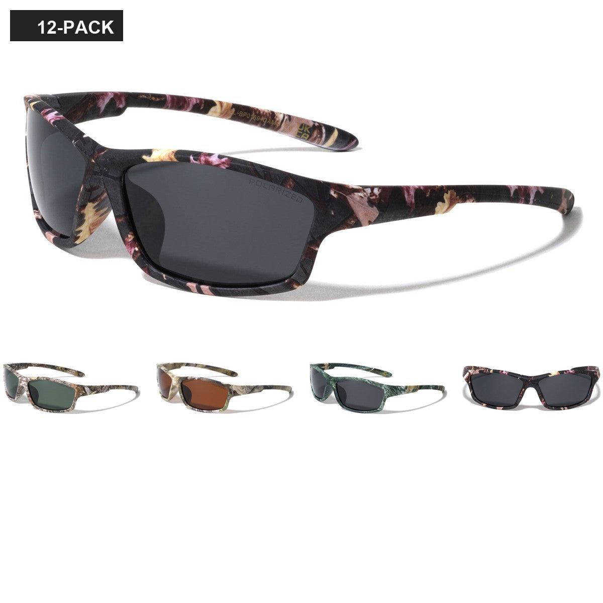 Polarized Camo Print Men's Sunglasses in Bulk POL-BP0169-CAMO image