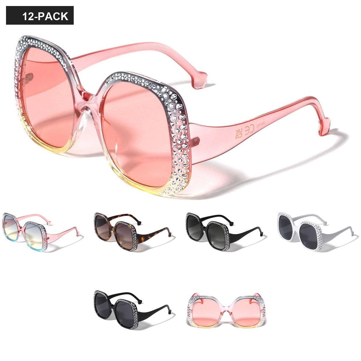 Rhinestone Butterfly Women's Wholesale Sunglasses P6785 image