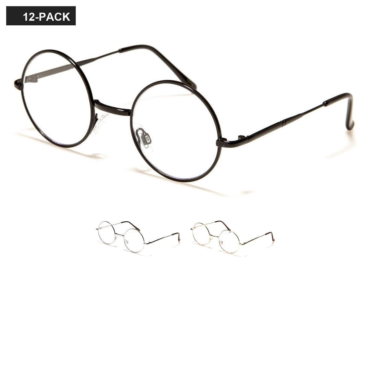 Round Clear Lens Unisex Wholesale Sunglasses PV8009-CLR image