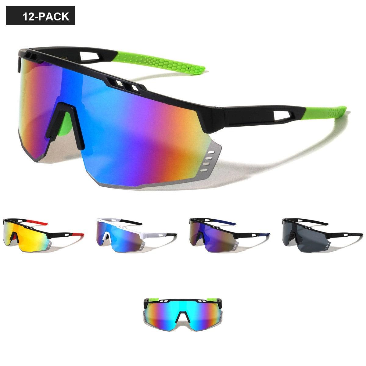 Shield Half Frame Men's Sunglasses Wholesale BP0315-CM image
