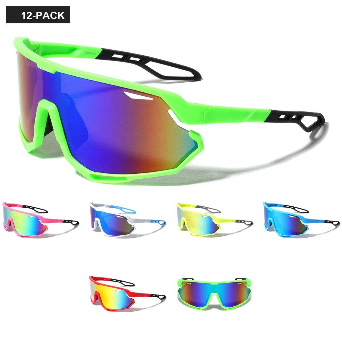 Shield Wrap Around Men's Wholesale Sunglasses BP0191-CM image