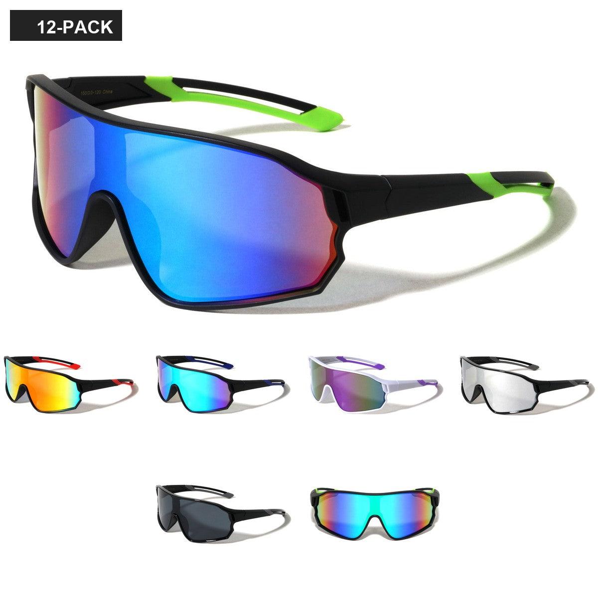 Wrap Around Shield Men's Wholesale Sunglasses BP0311-CM image
