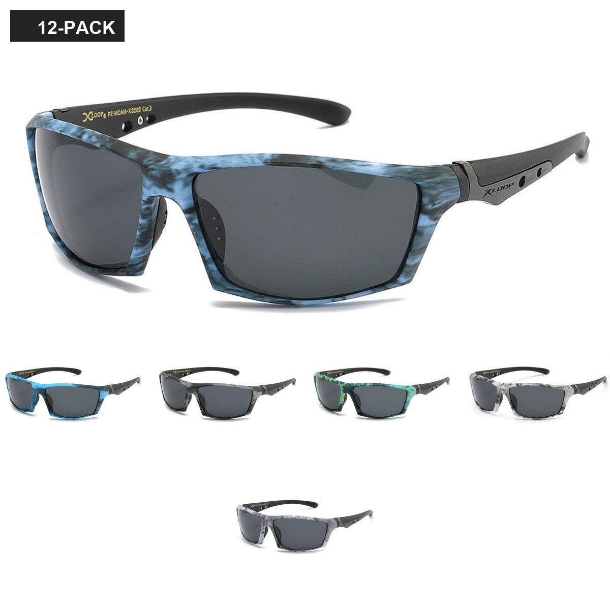X-Loop Camo Print Polarized Bulk Sunglasses PZ-MCAM-X3202 image