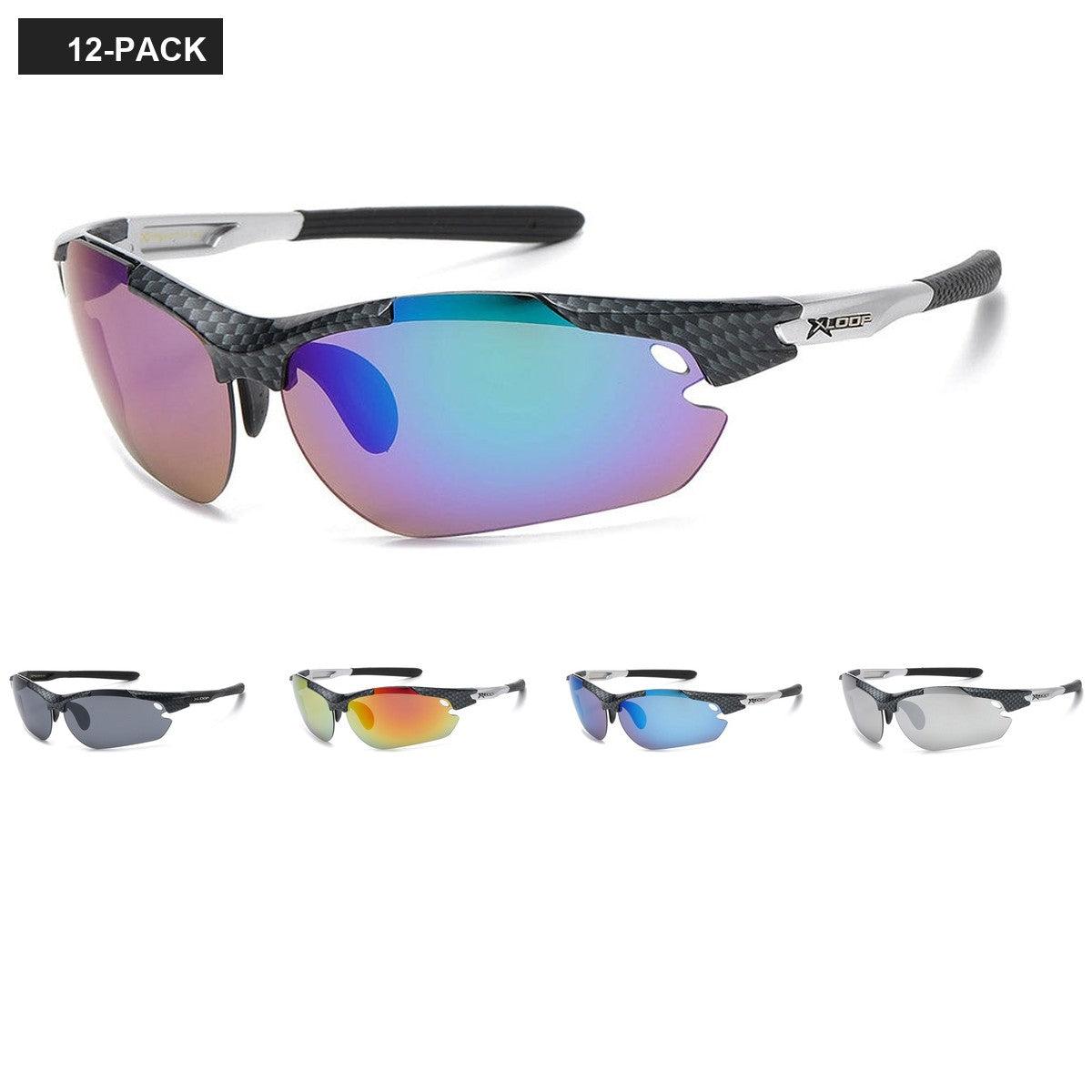X-Loop Carbon Fiber Print Wholesale Sunglasses X2721-CB image