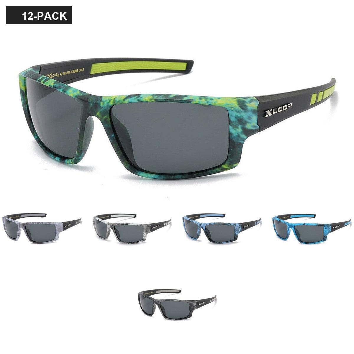 X-Loop Polarized Camo Print Sunglasses in Bulk PZ-MCAM-X3205 image