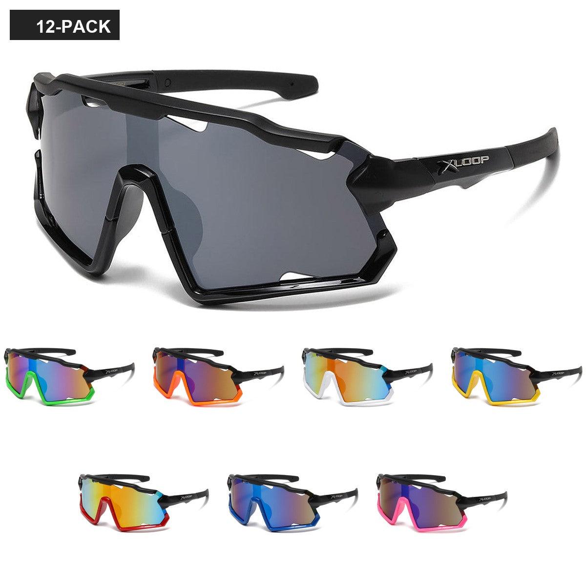 X-Loop Shield Wrap Around Wholesale Sunglasses X3693 image
