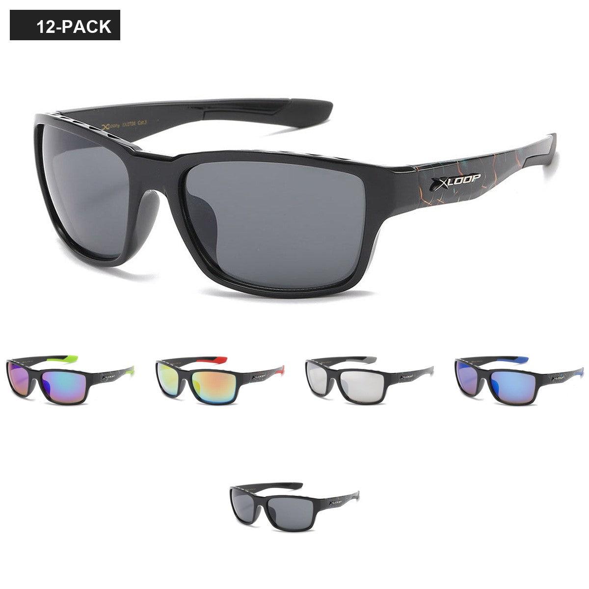 X-Loop Wrap Around Men's Sunglasses Wholesale X2726 image