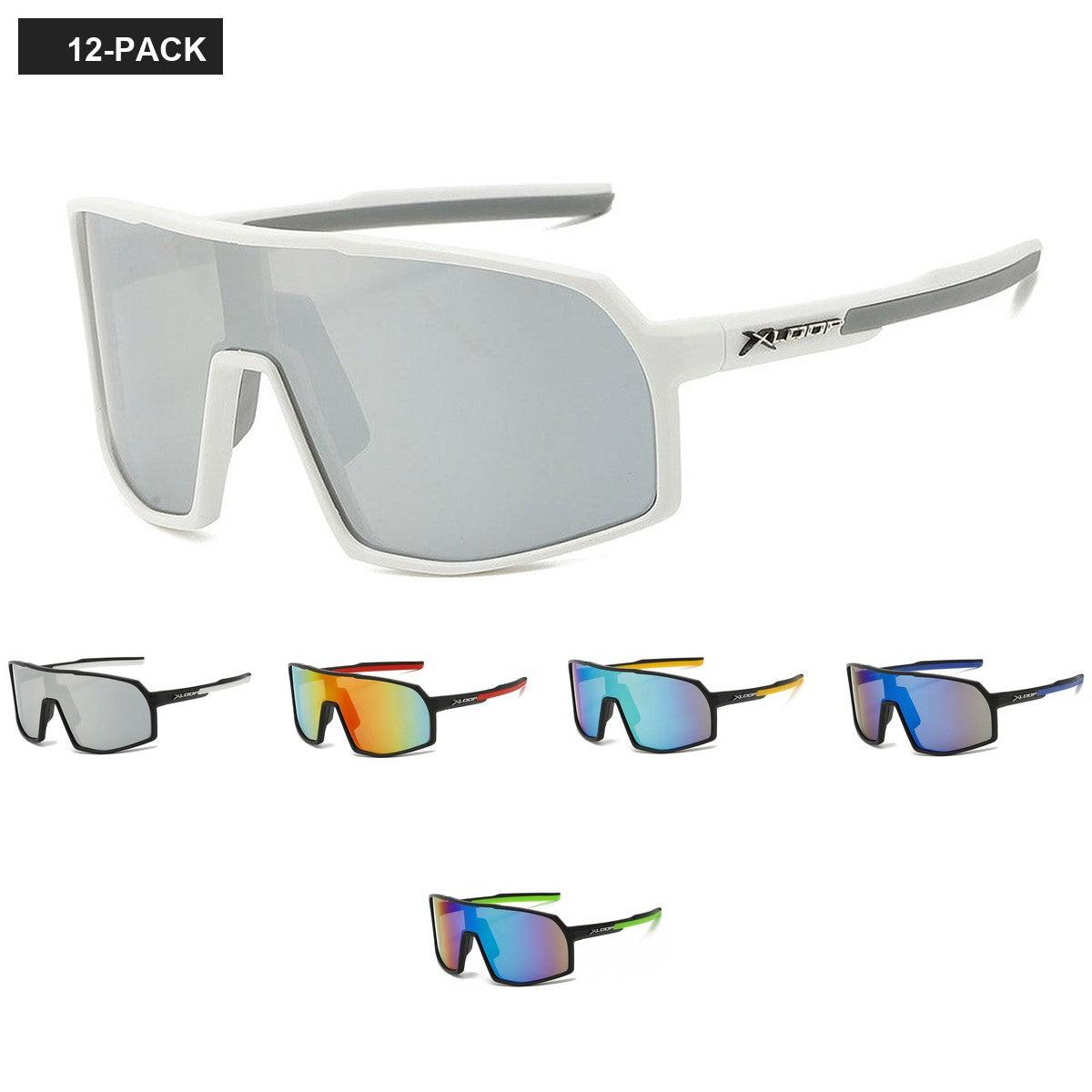 X-Loop Wrap Around Shield Bulk Sunglasses Wholesale X3649 image