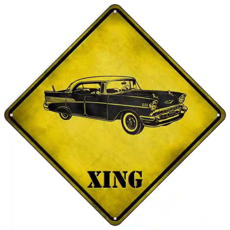 Classic 57 Chevy Xing Novelty Metal Crossing Sign image