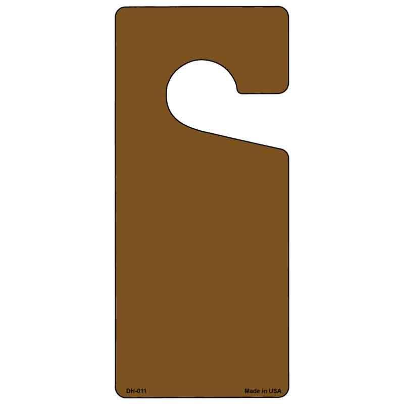 Brown Solid Blank Novelty Metal Door Hanger DH-011 image